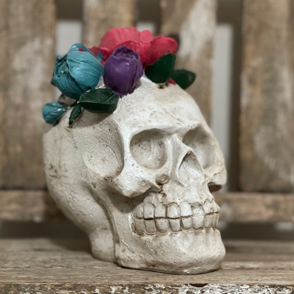 Catrina Skull Indoor Outdoor Home Decor Halloween Decor Mexican Pottery